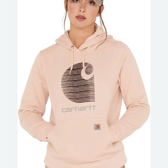 Carhartt Tops - Carhartt Women's Light Pink Logo Hoodie